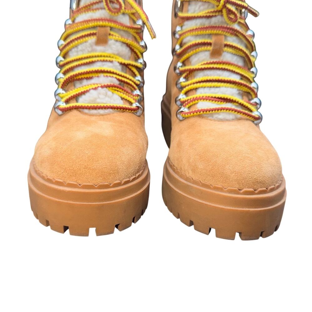 Marc Fisher Ltd MLNAIRY Shearling Lug Sole Hiker Boots Women’s 8M - Picture 2 of 15